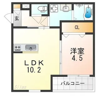 ジーメゾン泉大津エヴァース【2階】の間取り