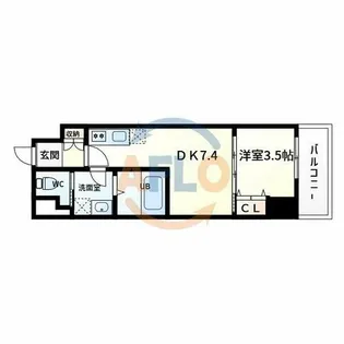フウキレジデンス平野【2階】の間取り