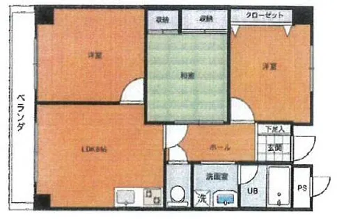 ソレーユ南条【703号室】の間取り