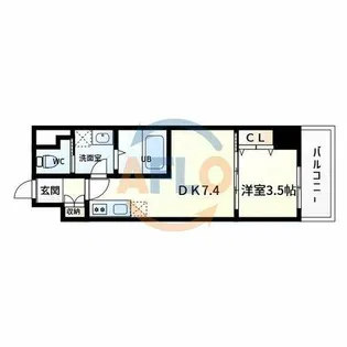 フウキレジデンス平野【8階】の間取り