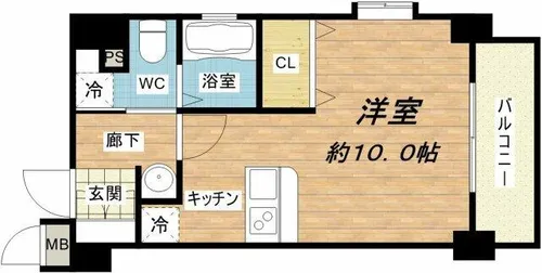 ディナスティ堺筋本町【8階】の間取り