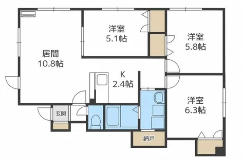 ルミエールアプローズ【1階】の間取り