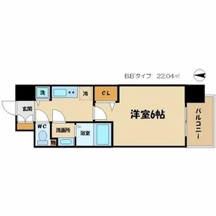 プレサンス梅田東ディアロ【5階】の間取り