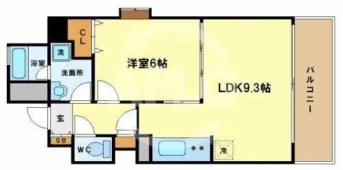 アーデンタワー立売堀【13階】の間取り