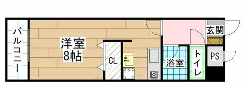 シェリール片野通り【4階】の間取り