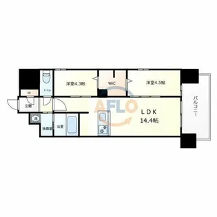 Draw上本町【4階】の間取り