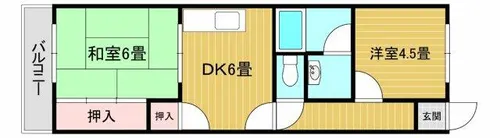 ハピネスアビコ【2階】の間取り