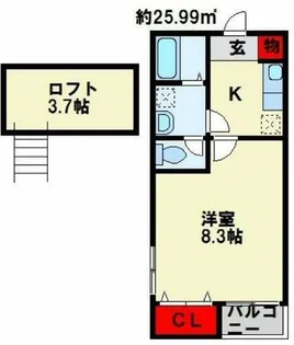 リュミエール【203号室】の間取り