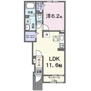 イーストウッドⅡ【1階】の間取り