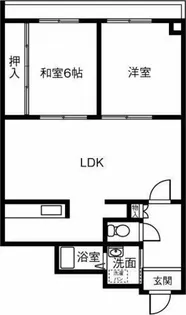 ハーモニー山本【5A号室】の間取り