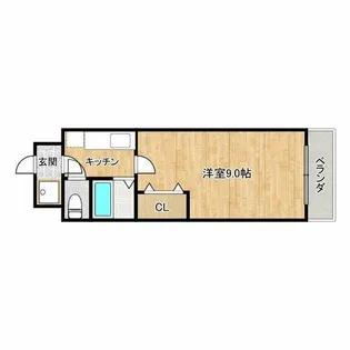 クレセントコート難波【6階】の間取り