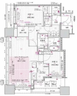 グランドメゾン北堀江レジデンス【1104号室】の間取り