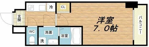 S-RESIDENCEドーム前千代崎【9階】の間取り