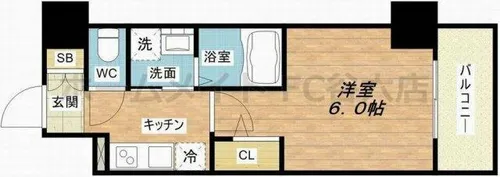 エスリード天王寺ブランシェ【12階】の間取り