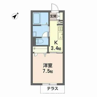 加西市繁昌町(インステージ繁昌Ⅰ C棟)【1階】の間取り