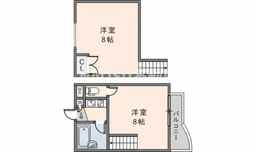 ベルジュネス【50G号室】の間取り