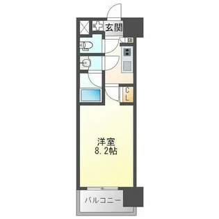 スプランディッド十三本町【9階】の間取り