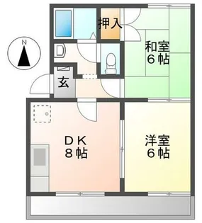 明光ハイム【2階】の間取り
