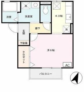 サンフェルティ A棟【1階】の間取り