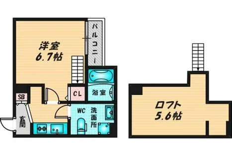 エルサチ【1階】の間取り