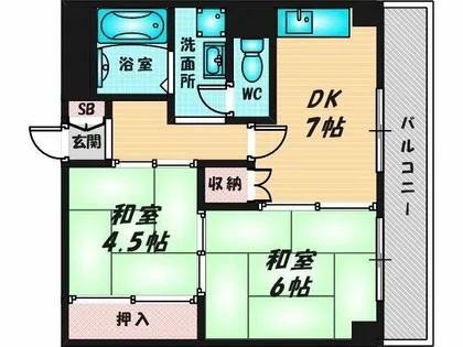 二条ビル【4階】の間取り