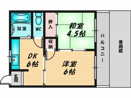 ロイヤル池田【1階】の間取り