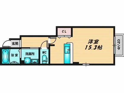 パーシモン ウエスト【1階】の間取り