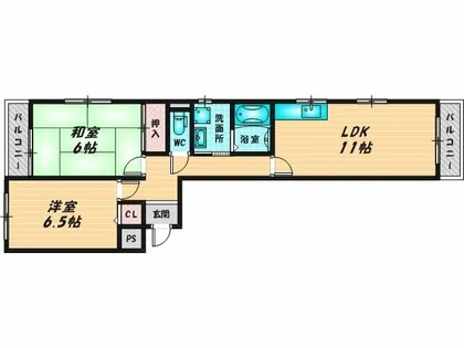 ベルメゾン伍の坪【4階】の間取り