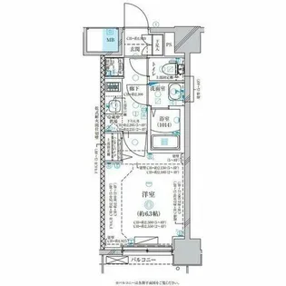 ディアレイシャス名古屋太閤通Ⅱ【803号室】の間取り