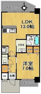 プレジオ神戸WEST【10階】の間取り