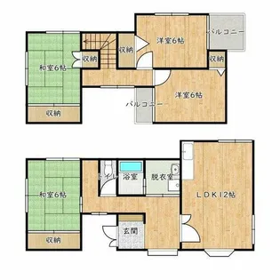 大阪府堺市美原区真福寺【一戸建】の間取り