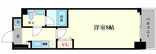 アーデン京町堀ウエスト【9階】の間取り
