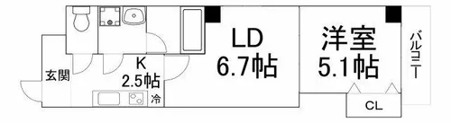 大阪府大阪市東成区大今里南1丁目【マンション】の間取り