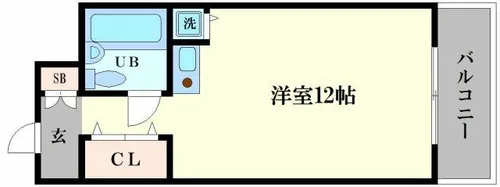 ライオンズマンション難波南第二【605号室】の間取り