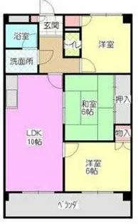 スカイコートウスイ【4階】の間取り