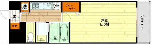 プレサンス梅田東ディアロ【5階】の間取り