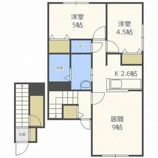 北海道札幌市北区新川西二条5丁目【アパート】の間取り
