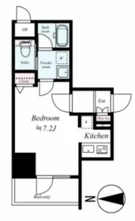 レジュールアッシュ大阪城WEST【4階】の間取り
