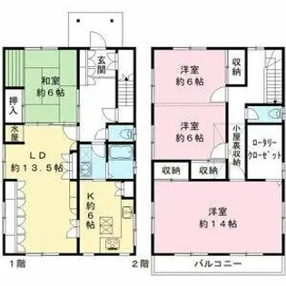 愛知県名古屋市昭和区萩原町1丁目【一戸建】の間取り