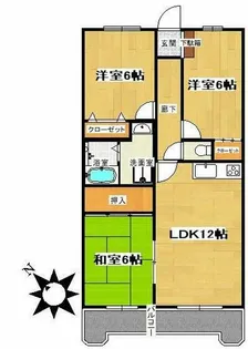 南里ビルフローラ【403号室】の間取り