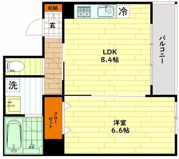 ES-Grande Umedakita【8階】の間取り