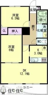 Casa BASSO(カーサバッソ)【3階】の間取り