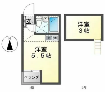 パルコ参番館【2階】の間取り