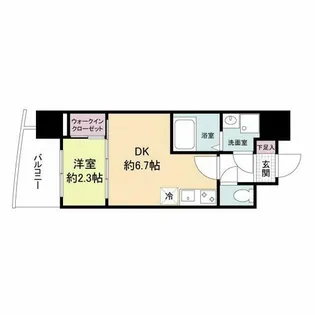 セレニテ難波西アリエ【2階】の間取り