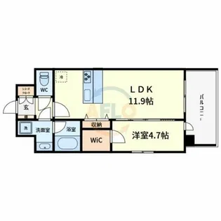 スプランディッド堺東Ⅲ【6階】の間取り