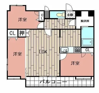 福岡県北九州市戸畑区中原西1丁目【マンション】の間取り
