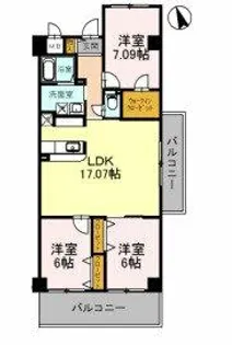 ラ・メゾンMSⅡ【5階】の間取り