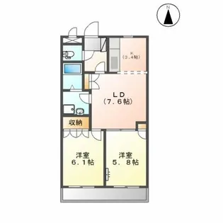 ヴィーナルサンクリスタル【2階】の間取り
