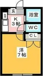 西岡崎フロイデ【101号室】の間取り