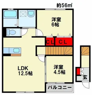 プランドール【2階】の間取り